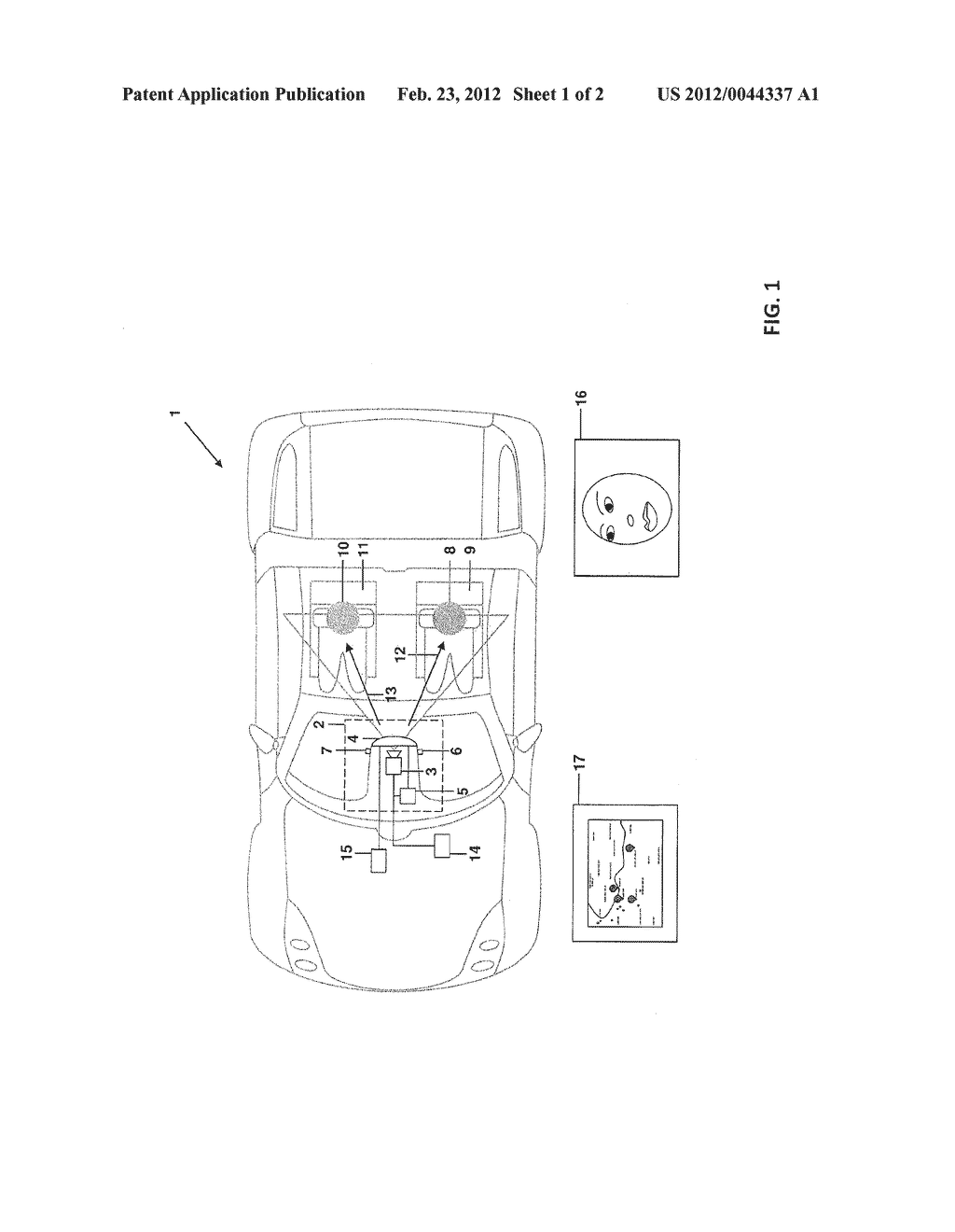 METHOD FOR PRESENTING AN IMAGE IN A VEHICLE - diagram, schematic, and image 02