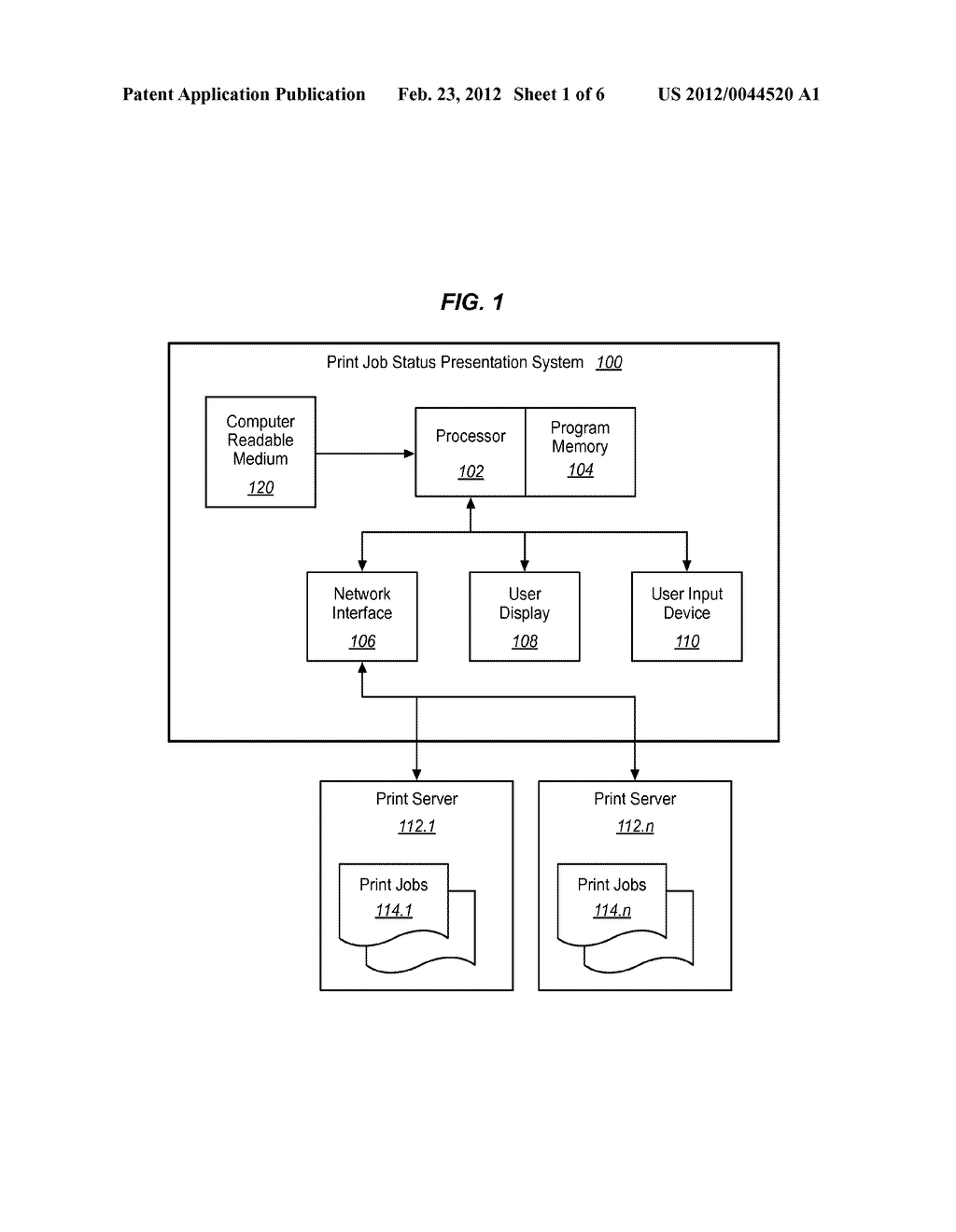 METHODS AND STRUCTURE FOR IMPROVED PRESENTATION OF JOB STATUS IN A PRINT     SERVER - diagram, schematic, and image 02