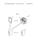 Image forming system for printing contents of widget application executed     in terminal diagram and image