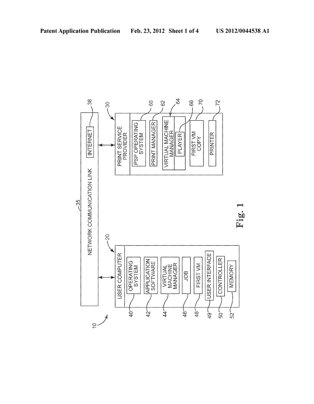 SYSTEM AND METHOD FOR PRINTING VIA VIRTUAL MACHINES - diagram, schematic, and image 02