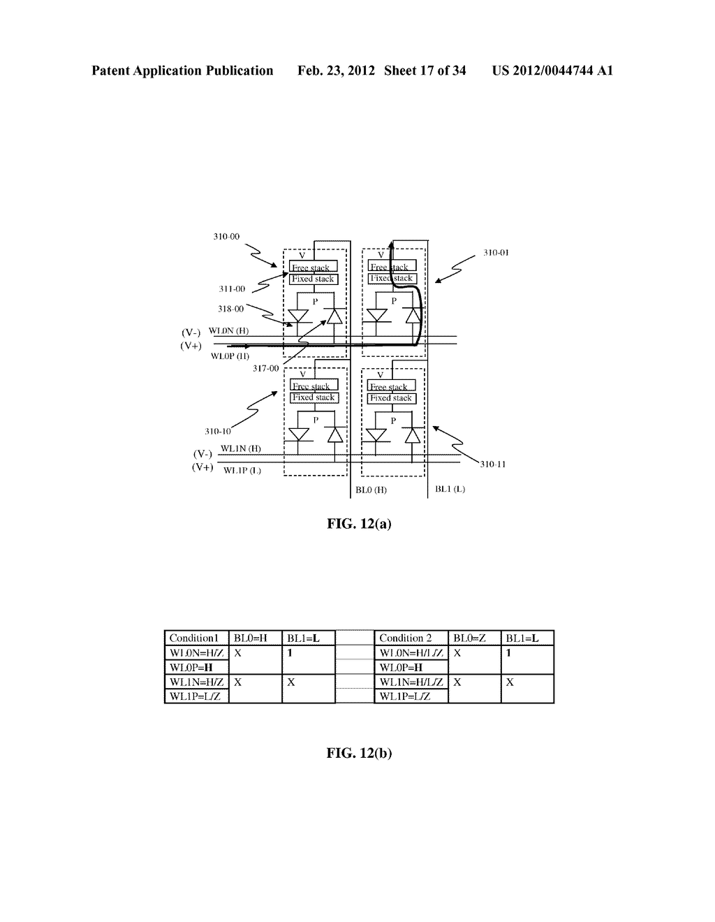 PROGRAMMABLY REVERSIBLE RESISTIVE DEVICE CELLS USING POLYSILICON DIODES - diagram, schematic, and image 18