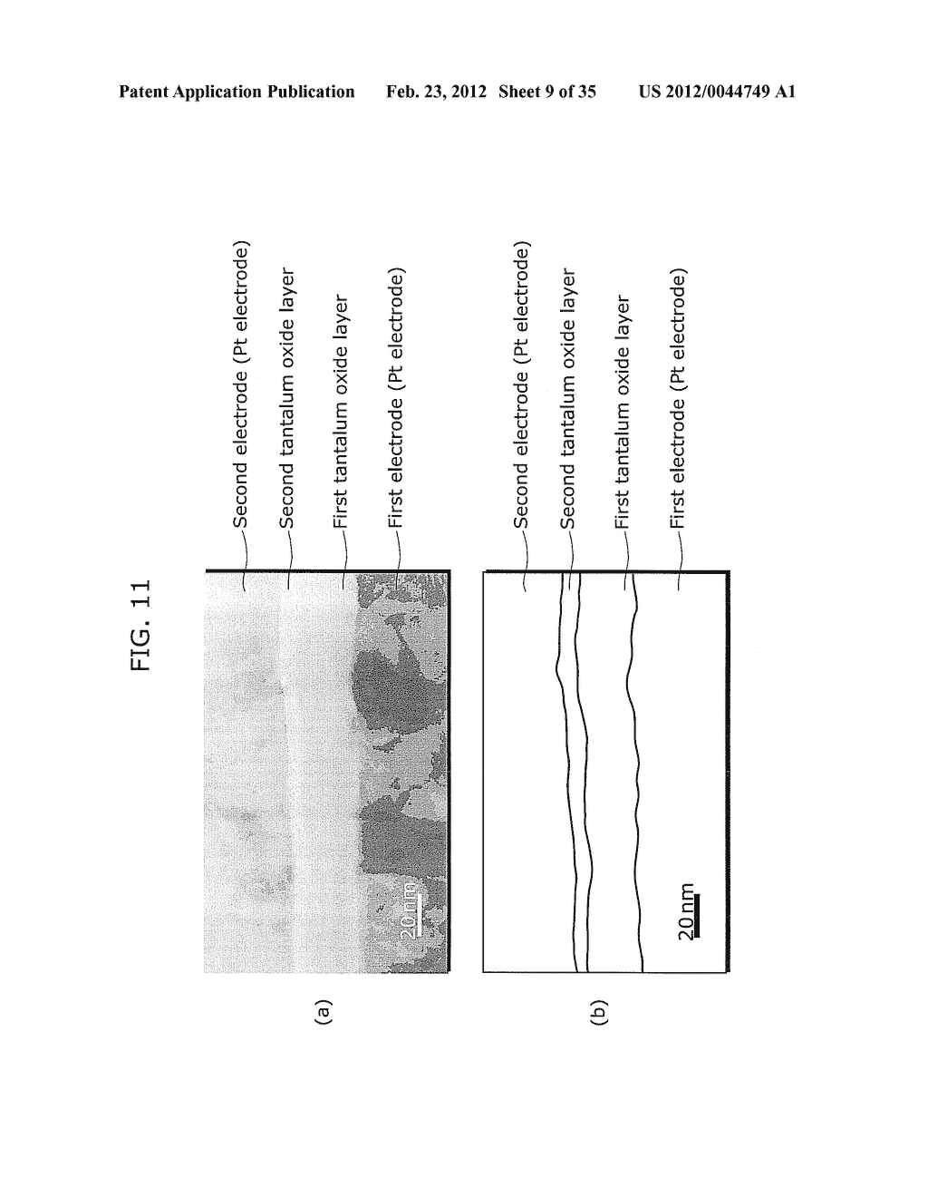 VARIABLE RESISTANCE NONVOLATILE STORAGE DEVICE AND METHOD OF FORMING     MEMORY CELL - diagram, schematic, and image 10