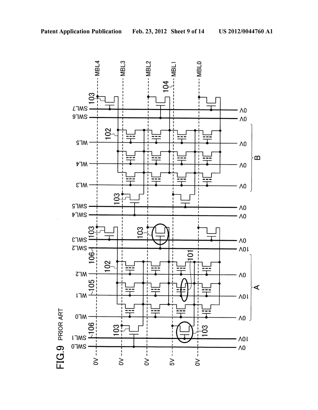 NONVOLATILE SEMICONDUCTOR MEMORY DEVICE AND DRIVING METHOD THEREOF - diagram, schematic, and image 10