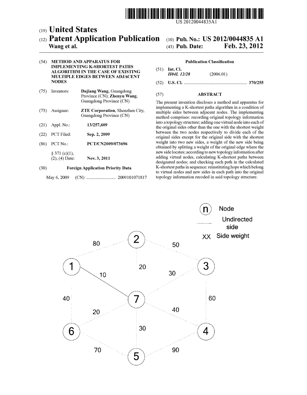 Method and Apparatus for Implementing K-Shortest Paths Algorithm in the     Case of Existing Multiple Edges Between Adjacent Nodes - diagram, schematic, and image 01