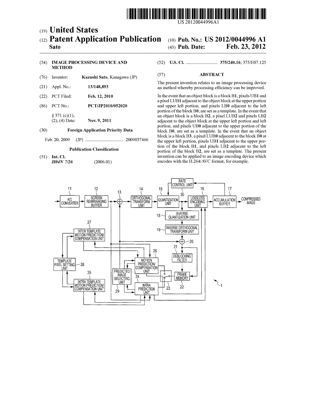 IMAGE PROCESSING DEVICE AND METHOD - diagram, schematic, and image 01