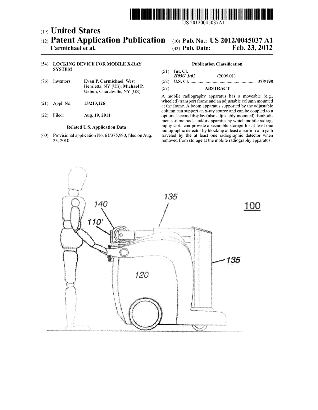 LOCKING DEVICE FOR MOBILE X-RAY SYSTEM - diagram, schematic, and image 01