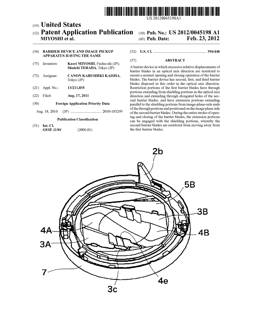 BARRIER DEVICE AND IMAGE PICKUP APPARATUS HAVING THE SAME - diagram, schematic, and image 01