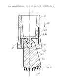 APPLICATOR AND COSMETIC DEVICE HAVING THE APPLICATOR diagram and image