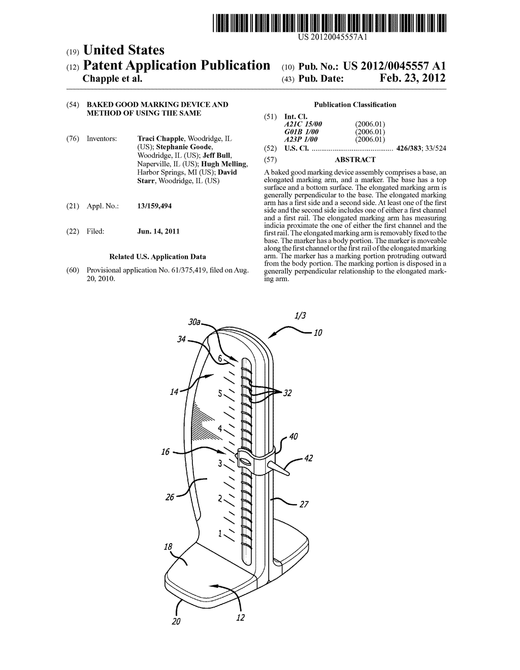 Baked Good Marking Device and Method of Using the Same - diagram, schematic, and image 01