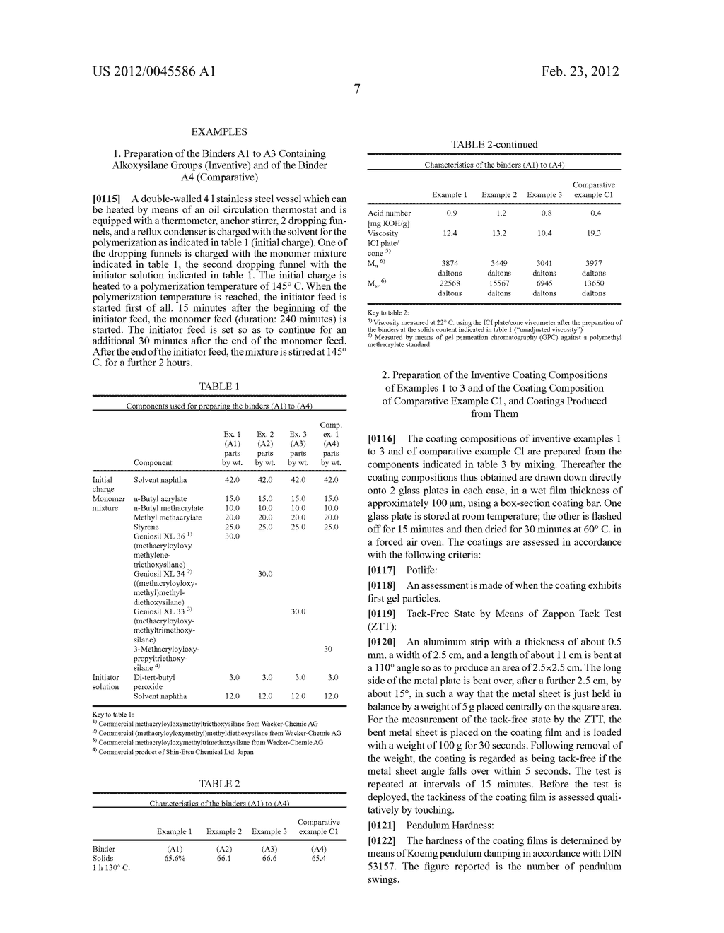 MOISTURE-CURING COATING COMPOSITIONS BASED ON APROTIC SOLVENTS COMPRISING     BINDERS HAVING ALKOXYSILANE GROUPS AND THE USE THEREOF - diagram, schematic, and image 08