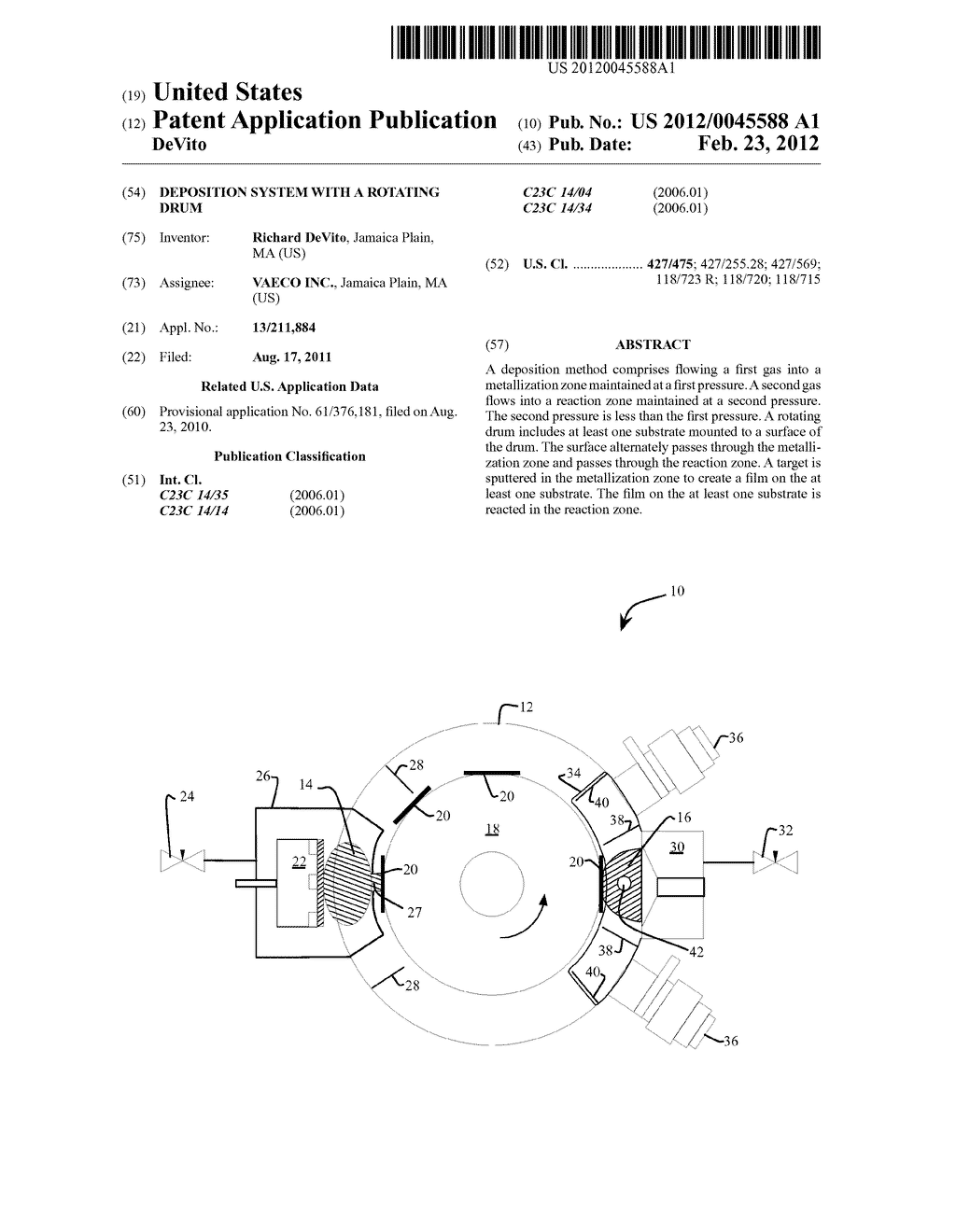 DEPOSITION SYSTEM WITH A ROTATING DRUM - diagram, schematic, and image 01