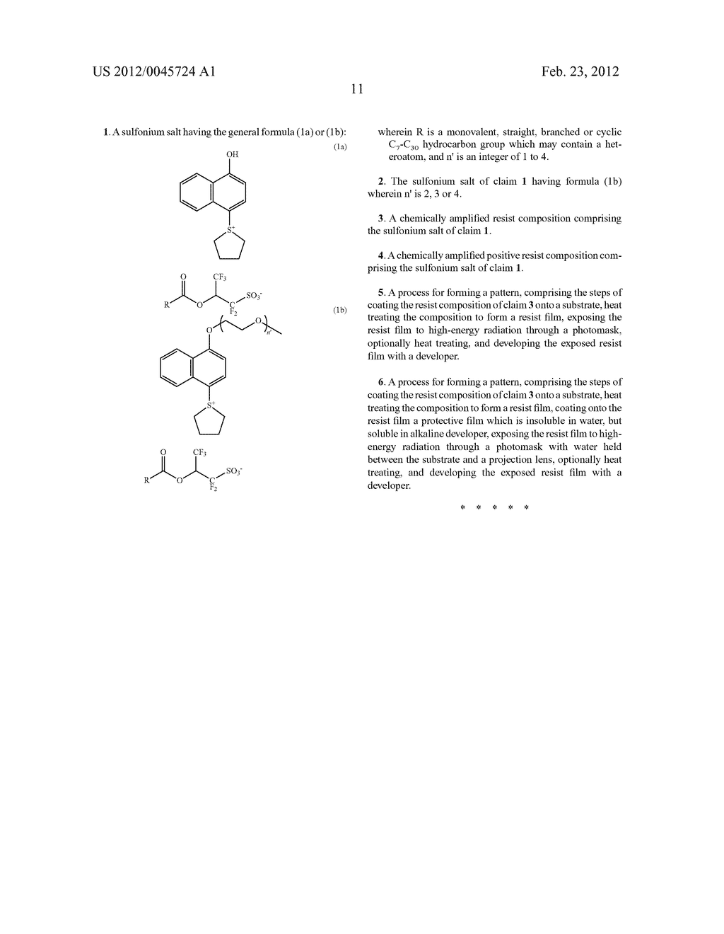 SULFONIUM SALT, RESIST COMPOSITION, AND PATTERNING PROCESS - diagram, schematic, and image 20