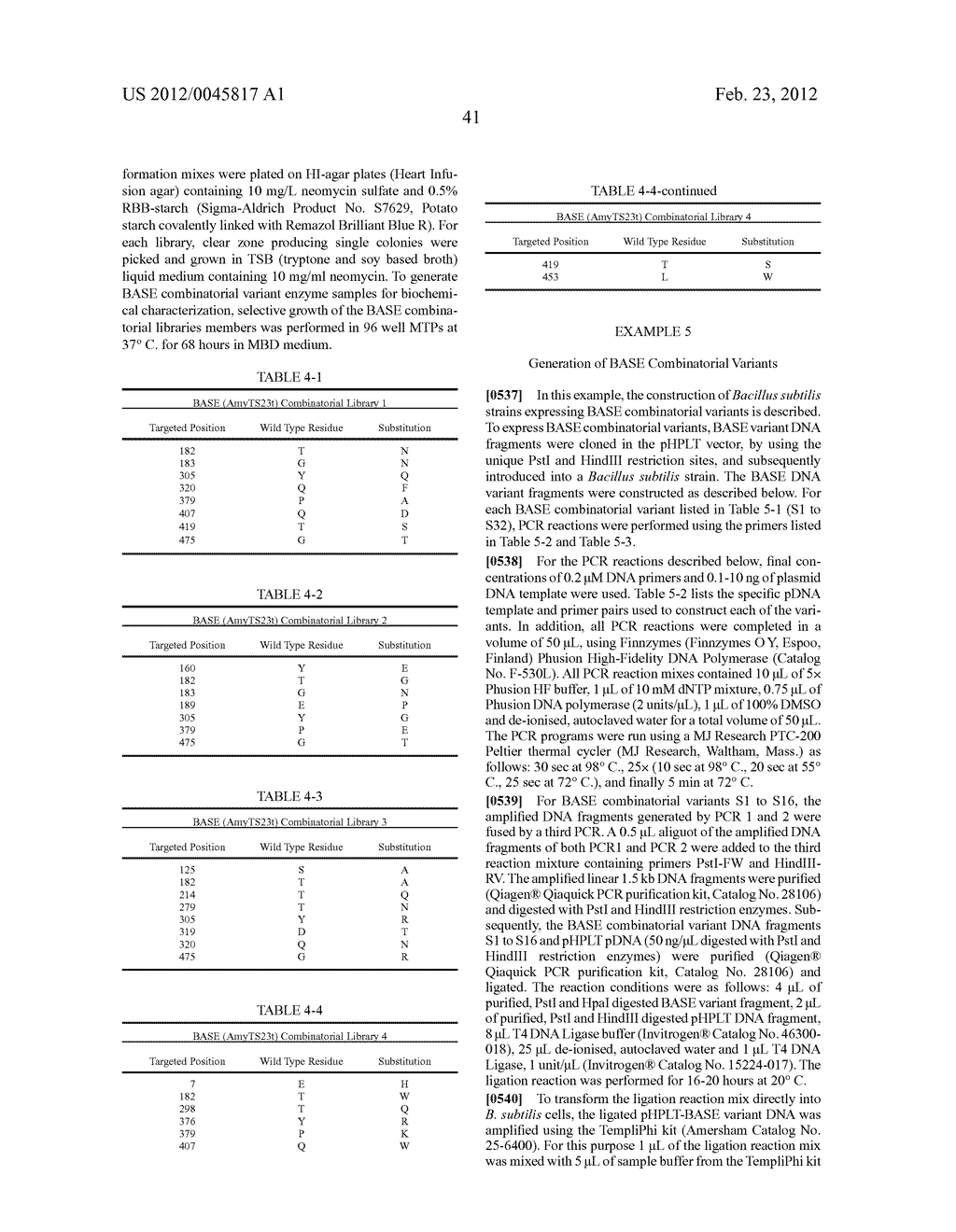Compositions And Methods Comprising Alpha-Amylase Variants With Altered     Properties - diagram, schematic, and image 53