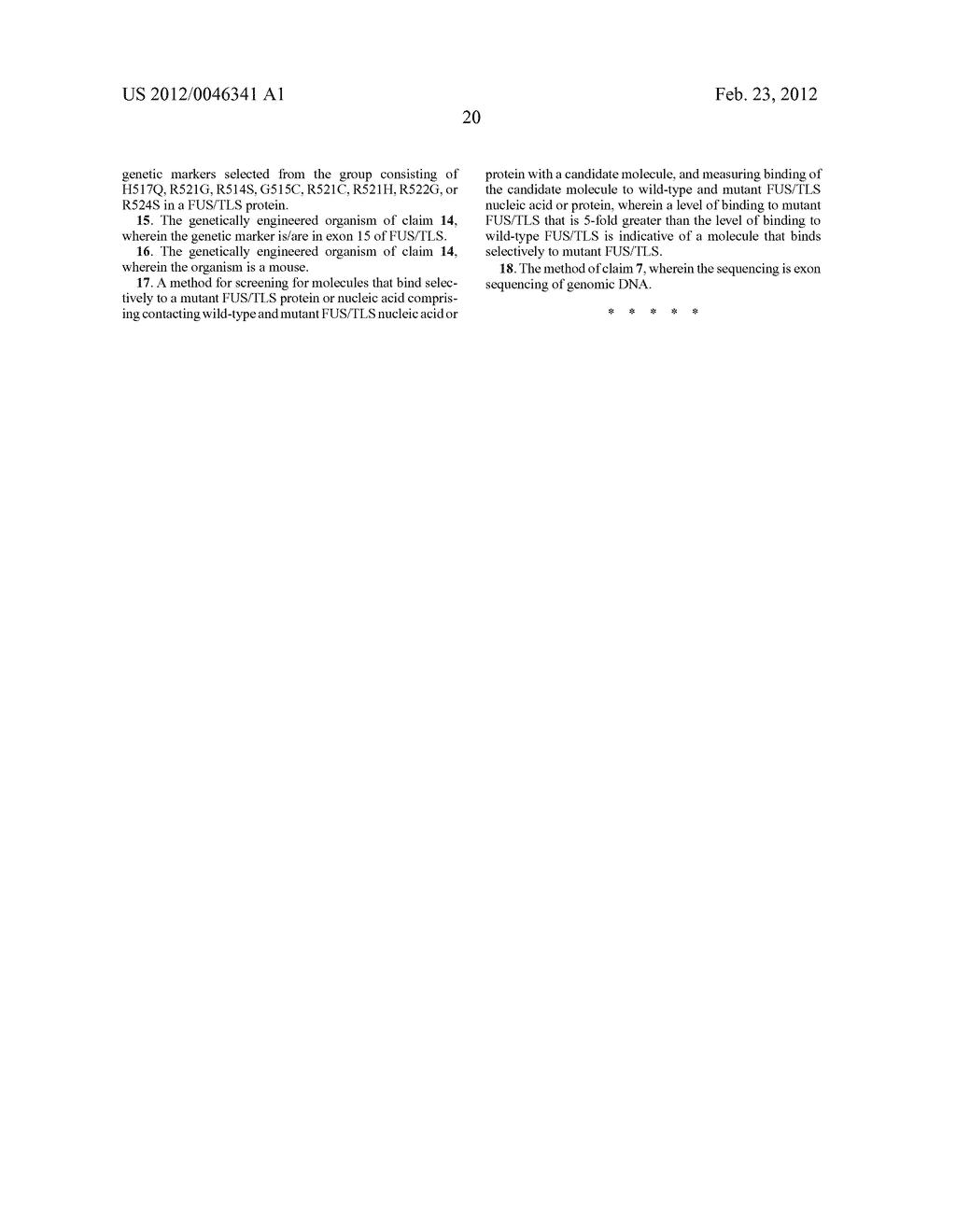 FUS/TLS-BASED COMPOUNDS AND METHODS FOR DIAGNOSIS, TREATMENT AND     PREVENTION OF AMYOTROPHIC LATERAL SCLEROSIS AND RELATED MOTOR NEURON     DISEASES - diagram, schematic, and image 28