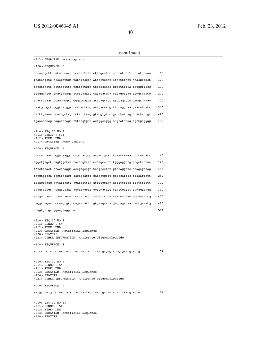 TREATMENT OF DYSTROPHIN FAMILY RELATED DISEASES BY INHIBITION OF NATURAL     ANTISENSE TRANSCRIPT TO DMD FAMILY - diagram, schematic, and image 49