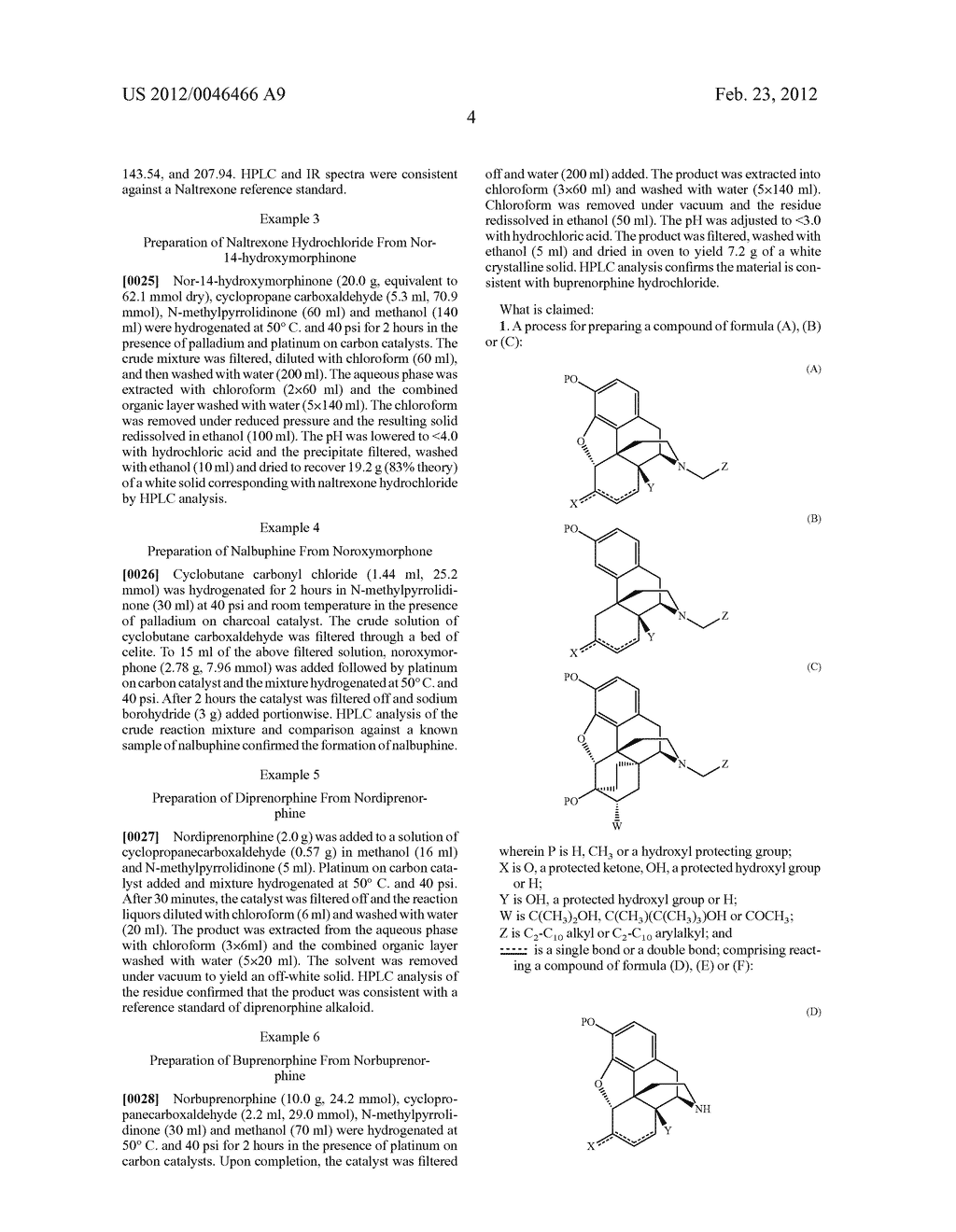 PREPARATION OF OPIATE ANALGESICS BY REDUCTIVE ALKYLATION - diagram, schematic, and image 05