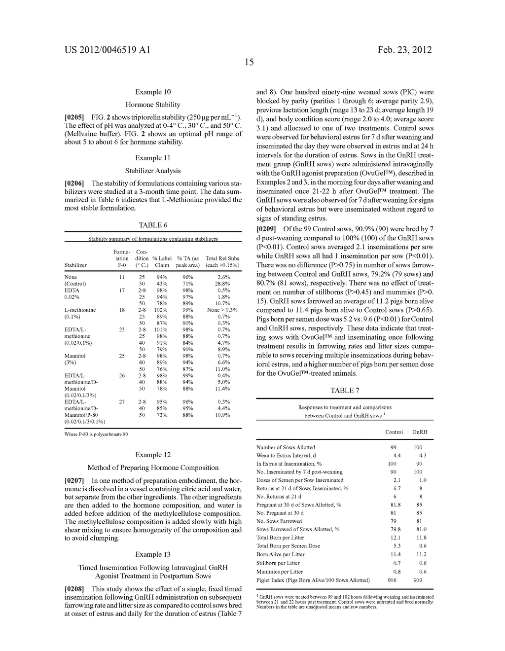 METHOD AND COMPOSITION FOR SYNCHRONIZING TIME OF INSEMINATION - diagram, schematic, and image 18