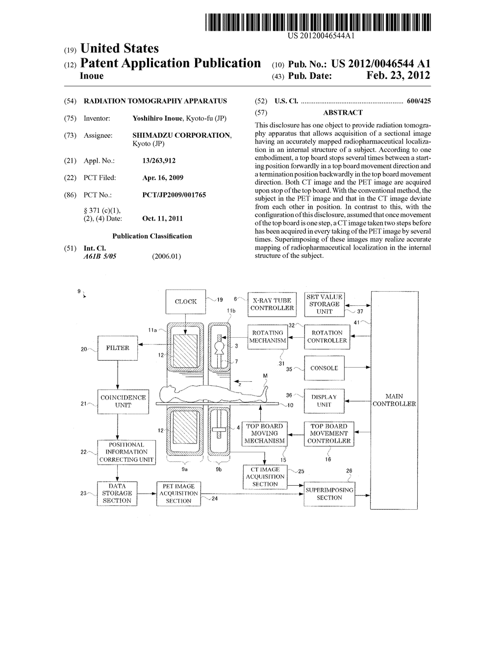 RADIATION TOMOGRAPHY APPARATUS - diagram, schematic, and image 01