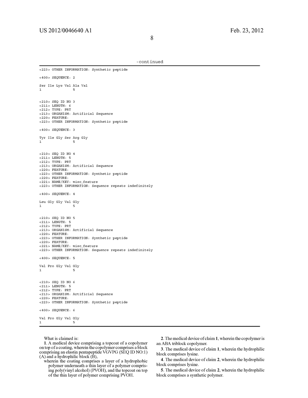 Coating Comprising An Elastin-Based Copolymer - diagram, schematic, and image 13