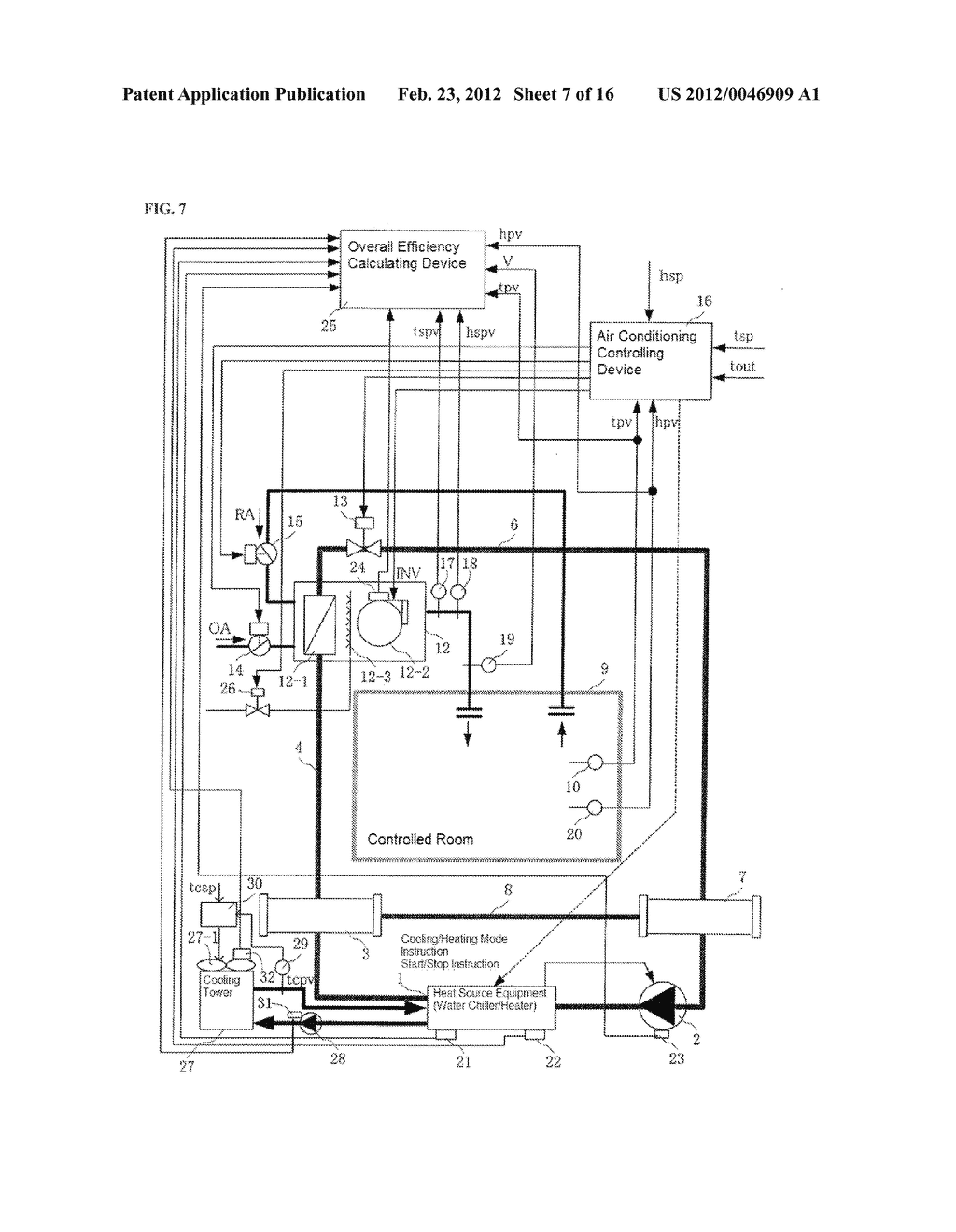 AIR CONDITIONING SYSTEM OVERALL EFFICIENCY CALCULATING DEVICE AND METHOD - diagram, schematic, and image 08