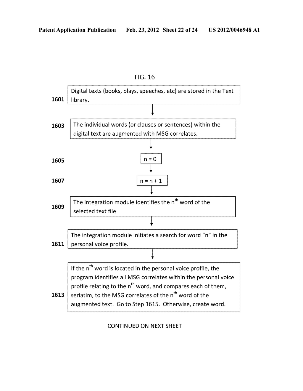 METHOD AND APPARATUS FOR GENERATING AND DISTRIBUTING CUSTOM VOICE     RECORDINGS OF PRINTED TEXT - diagram, schematic, and image 23