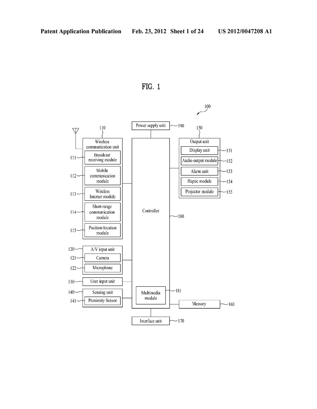 MOBILE TERMINAL AND METHOD OF CONTROLLING INFORMATION PUBLICATION VIA A     WEBSITE IN A MOBILE TERMINAL - diagram, schematic, and image 02