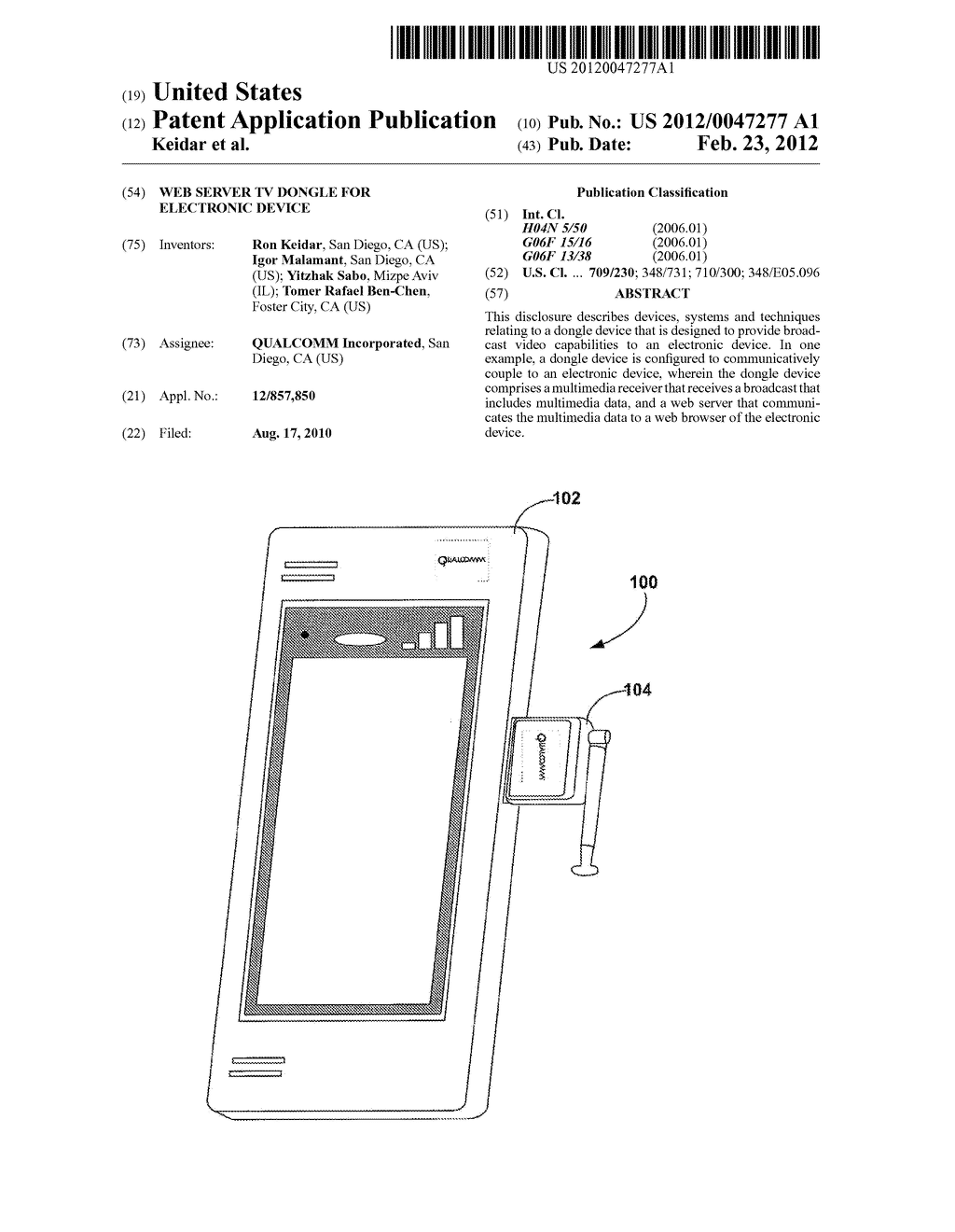 WEB SERVER TV DONGLE FOR ELECTRONIC DEVICE - diagram, schematic, and image 01