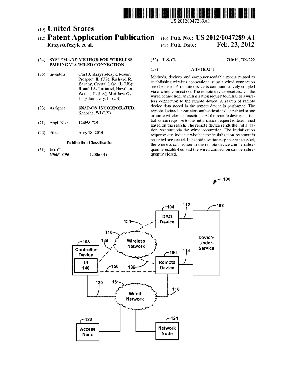 System and Method for Wireless Pairing via Wired Connection - diagram, schematic, and image 01