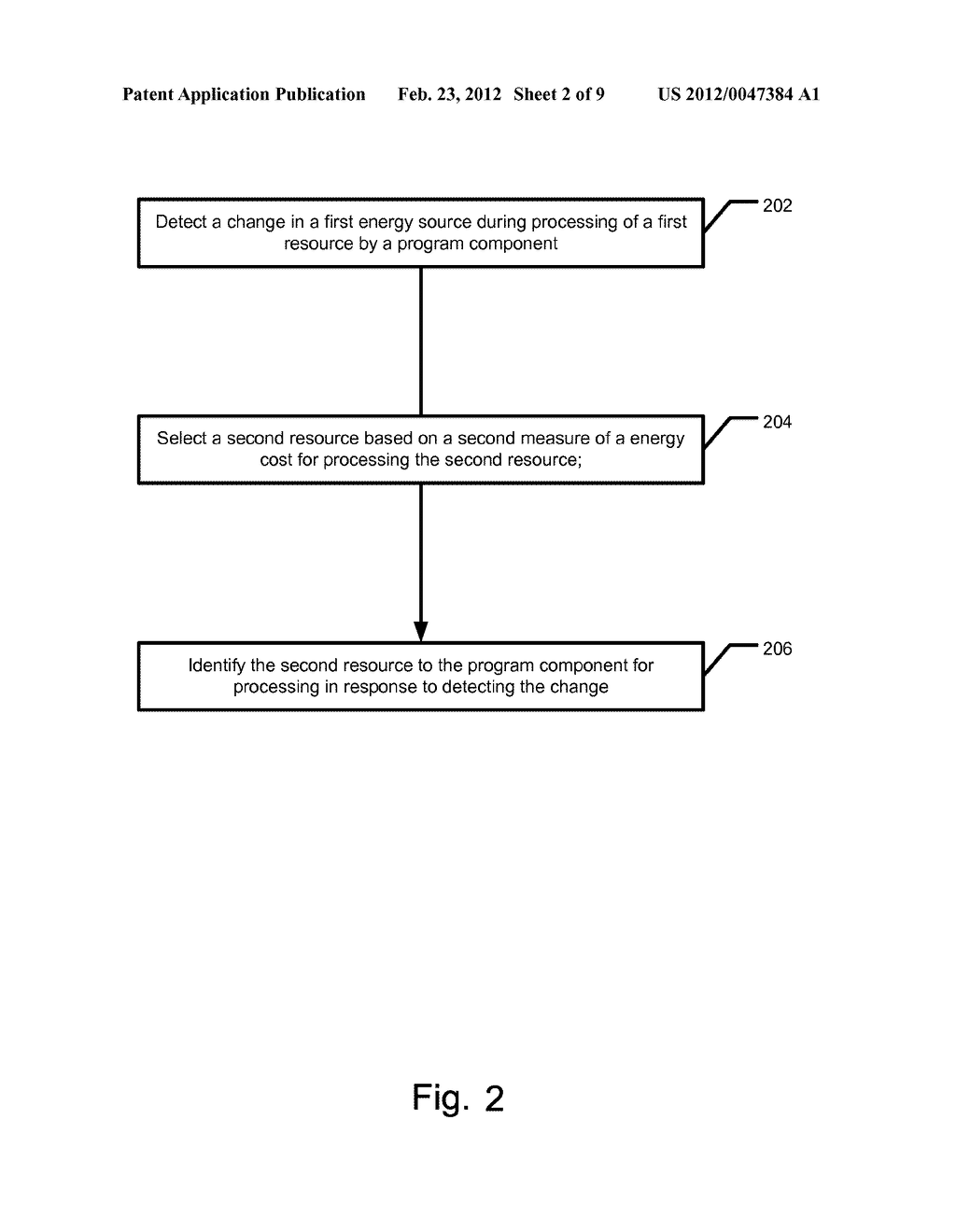 METHODS, SYSTEMS, AND COMPUTER PROGRAM PRODUCTS FOR SELECTING A RESOURCE     IN RESPONSE TO A CHANGE IN AVAILABLE ENERGY - diagram, schematic, and image 03