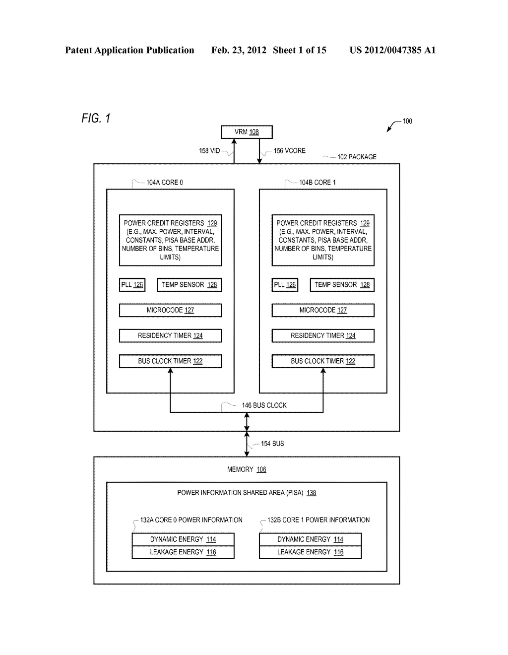 MULTICORE PROCESSOR POWER CREDIT MANAGEMENT TO ALLOW ALL PROCESSING CORES     TO OPERATE AT ELEVATED FREQUENCY - diagram, schematic, and image 02