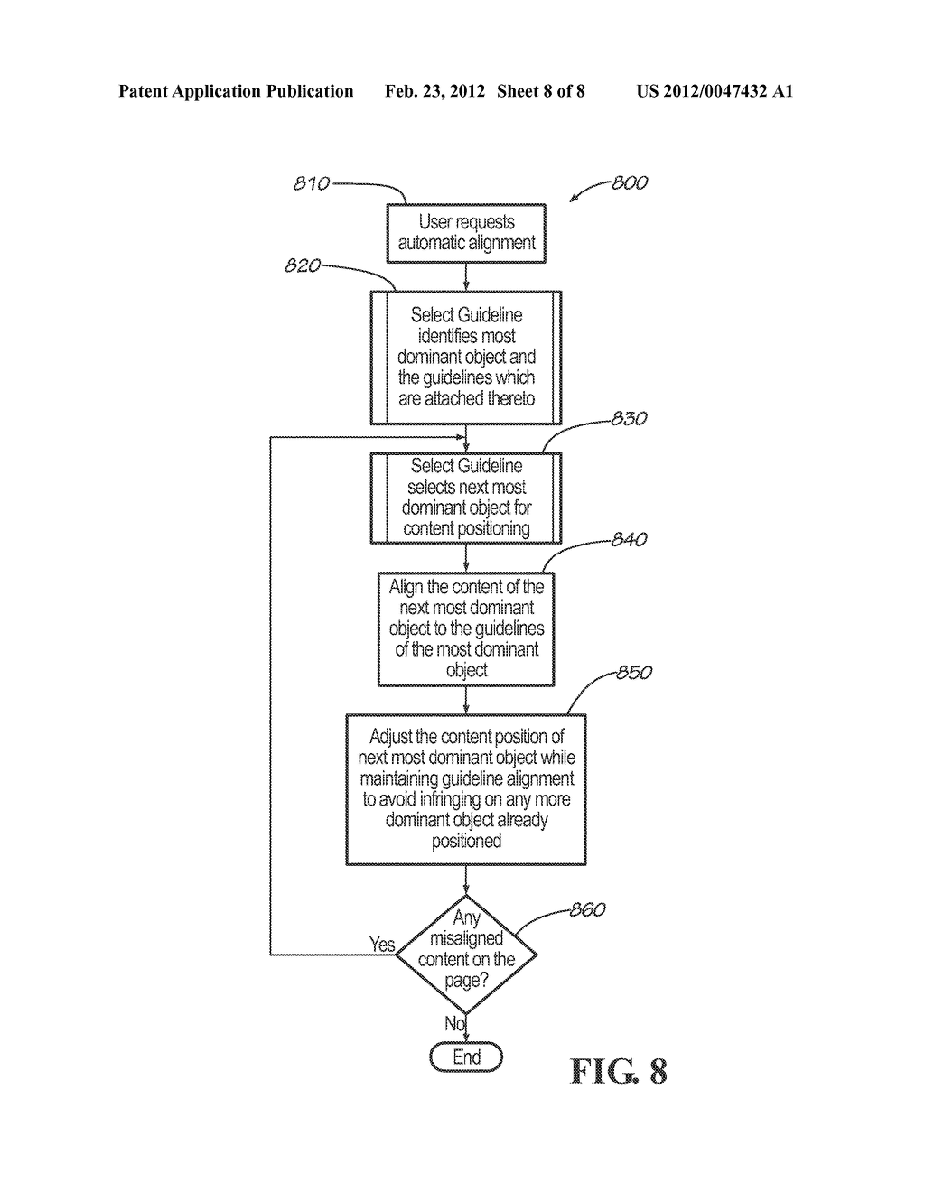 Aligning Content in an Electronic Document - diagram, schematic, and image 09