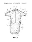 Garment covering for an infant car seat or carrier diagram and image