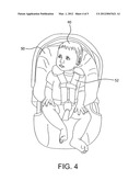Garment covering for an infant car seat or carrier diagram and image