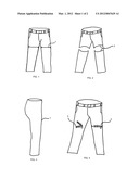 TROUSER AND METHOD FOR EASING THE STRAIN ON LEGS AND KNEES WHEN MOVING diagram and image