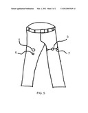 TROUSER AND METHOD FOR EASING THE STRAIN ON LEGS AND KNEES WHEN MOVING diagram and image