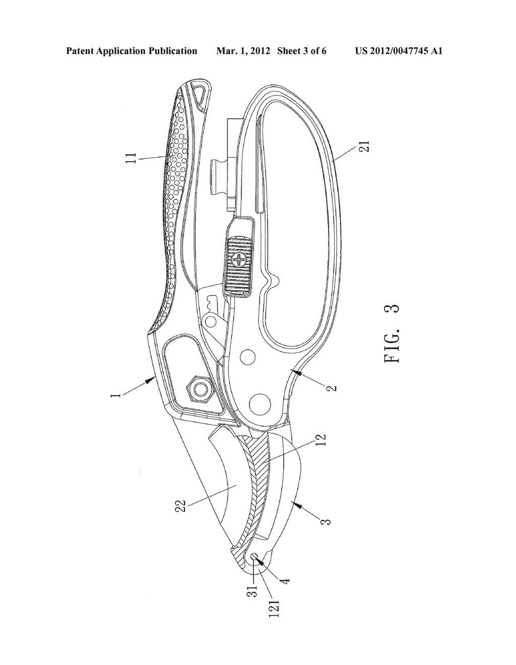 Garden Scissor Having an Auxiliary Blade - diagram, schematic, and image 04