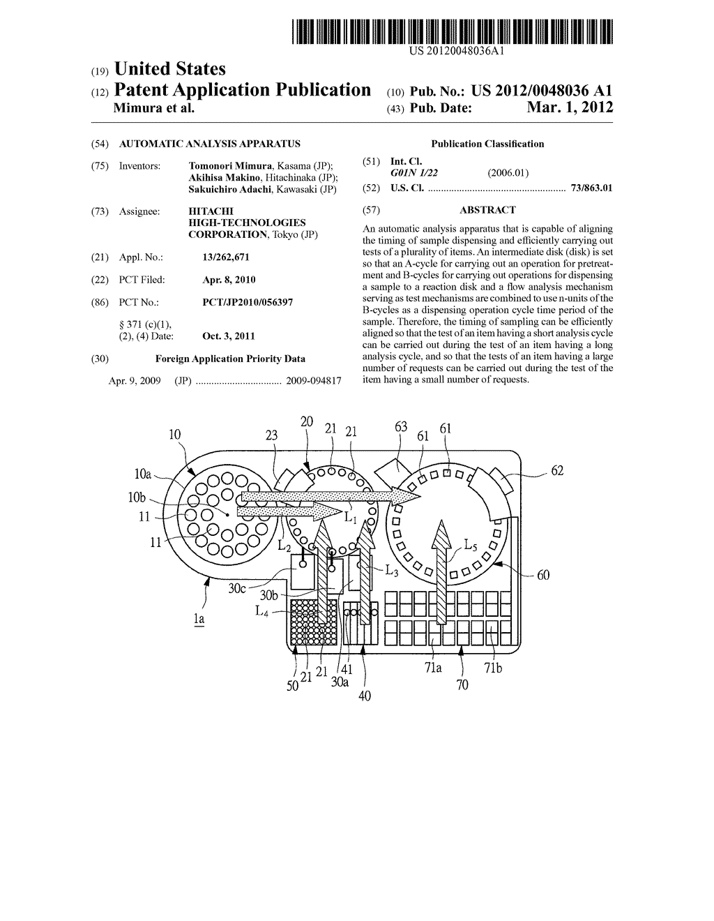 AUTOMATIC ANALYSIS APPARATUS - diagram, schematic, and image 01