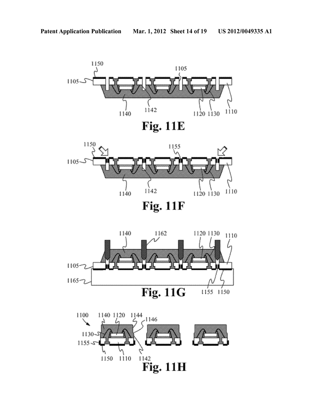 SINGULATION METHOD FOR SEMICONDUCTOR PACKAGE WITH PLATING ON SIDE OF     CONNECTORS - diagram, schematic, and image 15