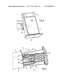 DEVICE CAPABLE OF PROVIDING A WRITING SUPPORT IN A MOTOR VEHICLE AND     FASCIA PANEL COMPRISING SUCH A DEVICE diagram and image