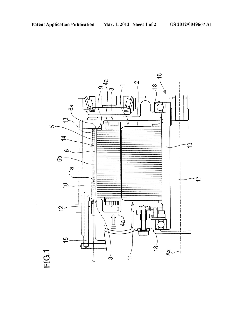 COOLING STRUCTURE OF ROTATING ELECTRICAL MACHINE - diagram, schematic, and image 02