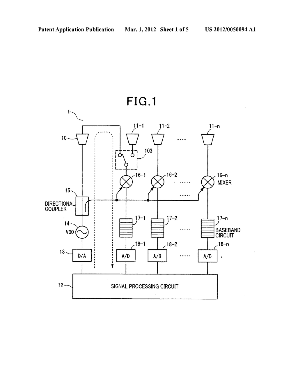 Radar apparatus provided with series-feed array-antennas each including a     plurality of antenna elements - diagram, schematic, and image 02