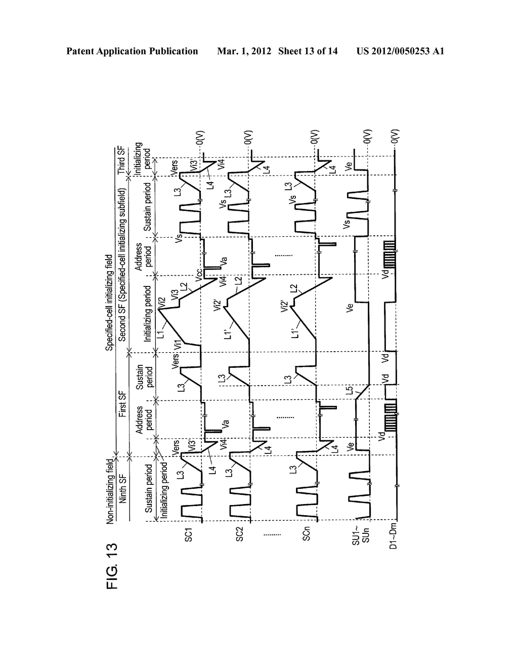 METHOD FOR DRIVING PLASMA DISPLAY PANEL AND PLASMA DISPLAY DEVICE - diagram, schematic, and image 14