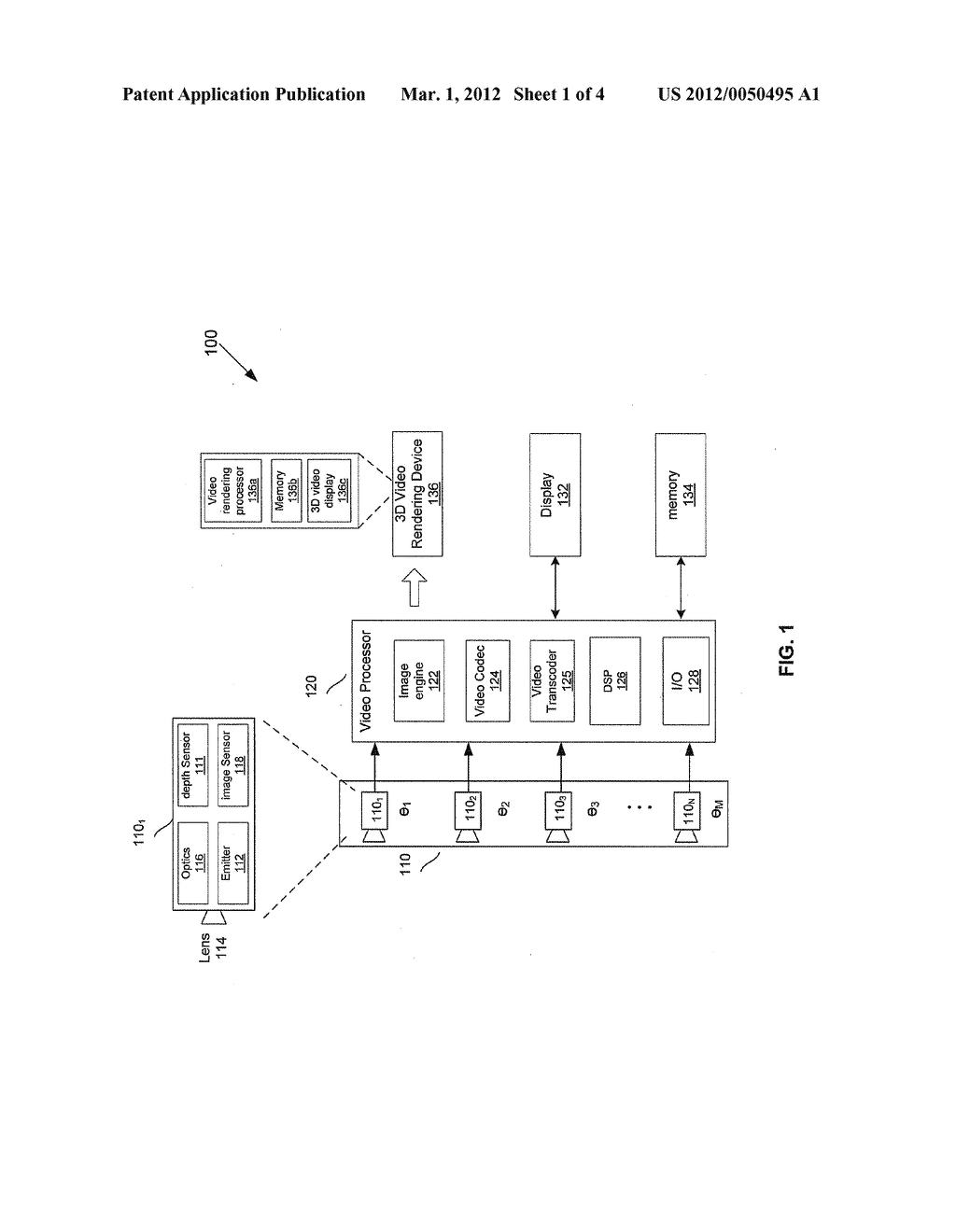 METHOD AND SYSTEM FOR MULTI-VIEW 3D VIDEO RENDERING - diagram, schematic, and image 02