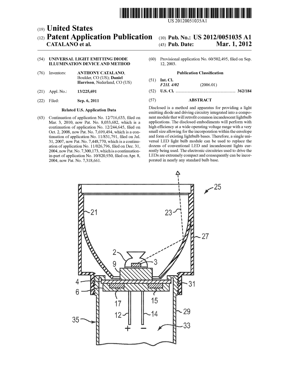 UNIVERSAL LIGHT EMITTING DIODE ILLUMINATION DEVICE AND METHOD - diagram, schematic, and image 01