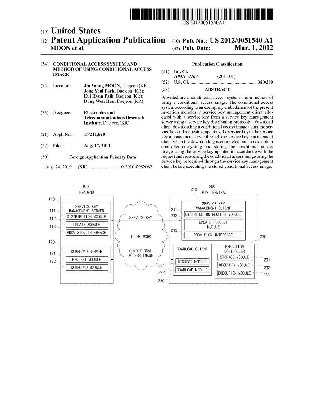 CONDITIONAL ACCESS SYSTEM AND METHOD OF USING CONDITIONAL ACCESS IMAGE - diagram, schematic, and image 01