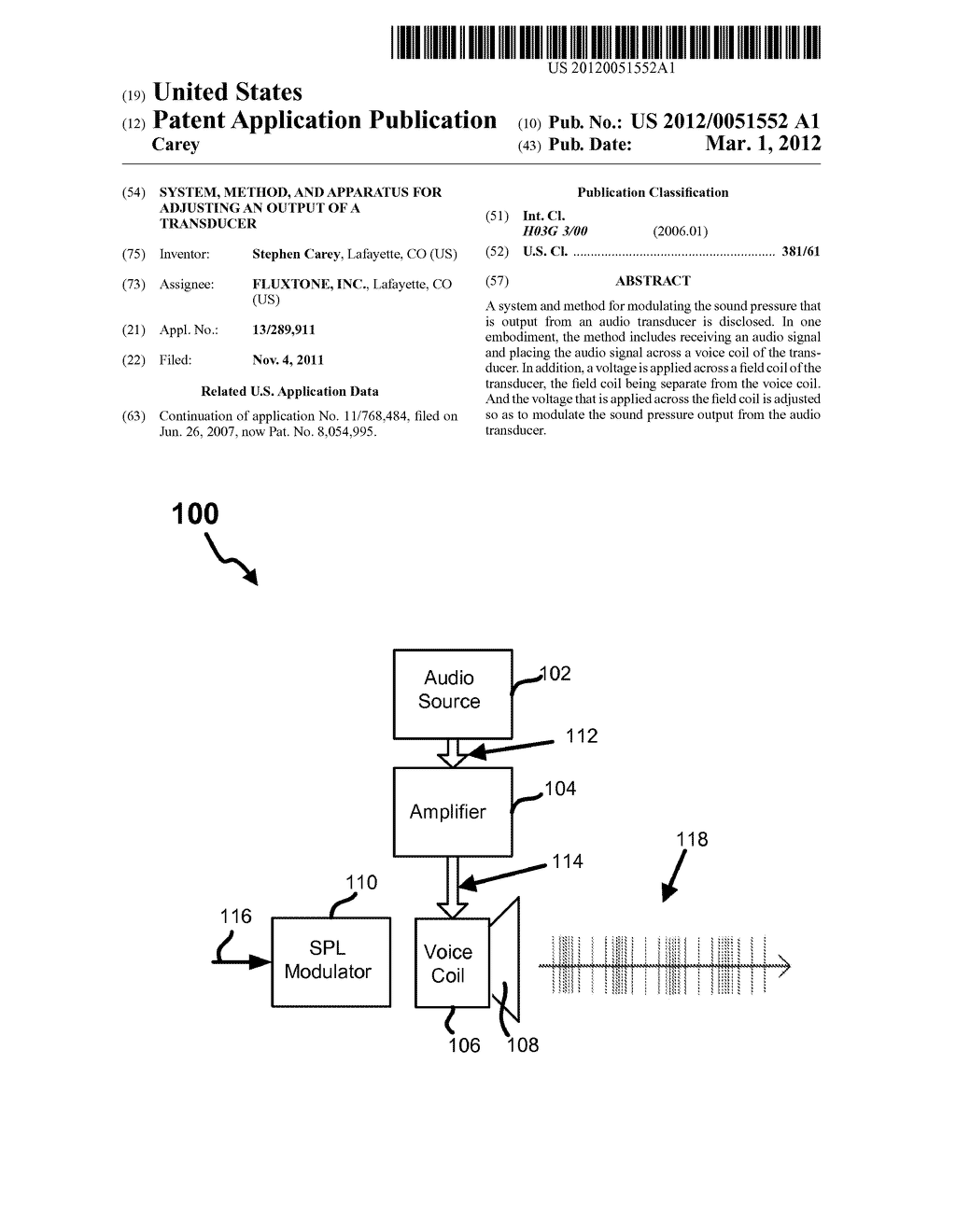 System, Method, and Apparatus for Adjusting an Output of a Transducer - diagram, schematic, and image 01