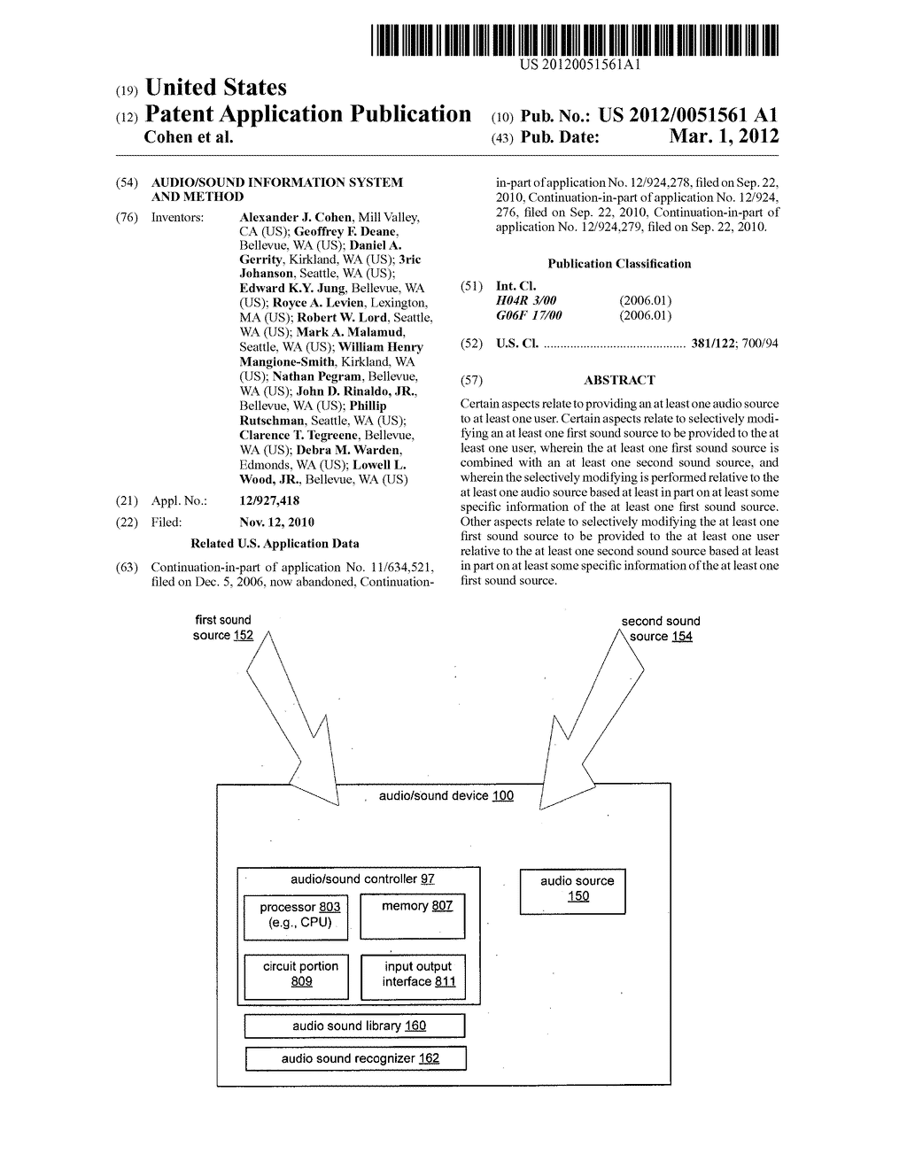 Audio/sound information system and method - diagram, schematic, and image 01