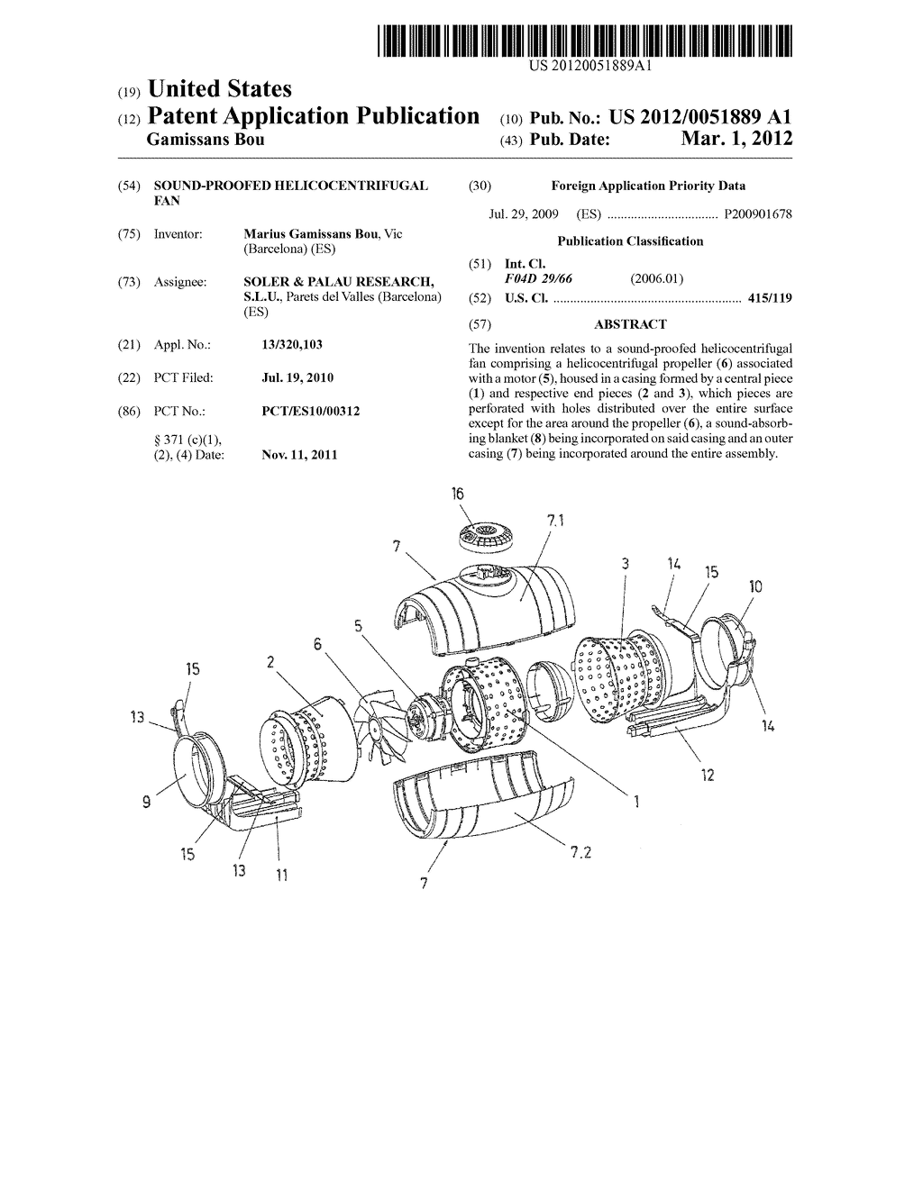 SOUND-PROOFED HELICOCENTRIFUGAL FAN - diagram, schematic, and image 01