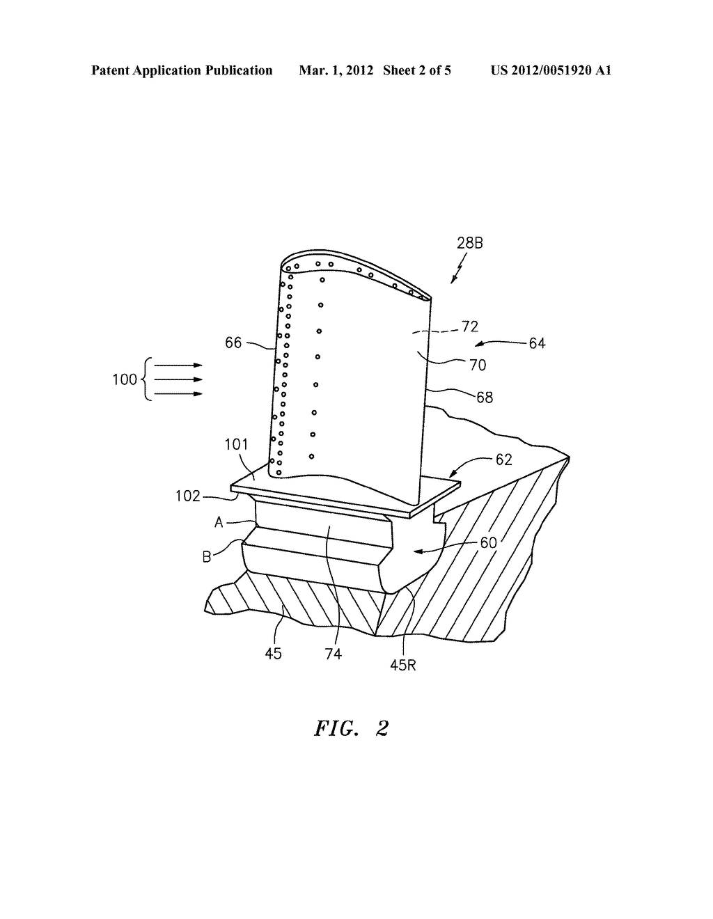 ROOT REGION OF A BLADE FOR A GAS TURBINE ENGINE - diagram, schematic, and image 03