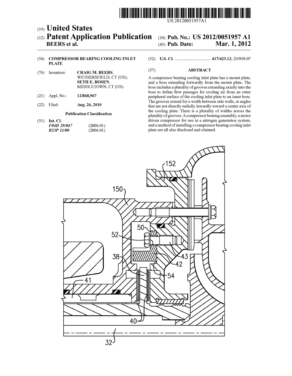 COMPRESSOR BEARING COOLING INLET PLATE - diagram, schematic, and image 01